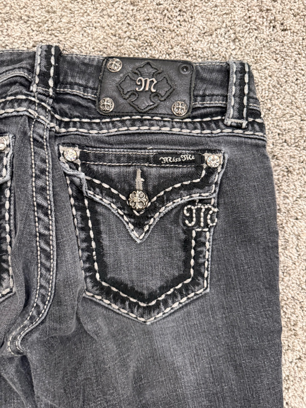 Miss Me Women's Dark Gray Bootcut Jeans - Picture 2 of 6